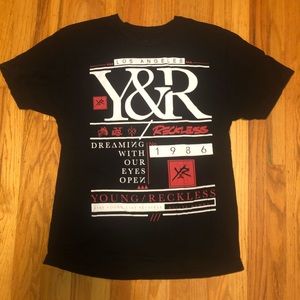 Young and Rckless black and red T-Shirt